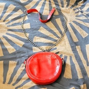 Red Round Hobo Crossbody bag
